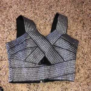 Charlotte Russe black sequin top - XS